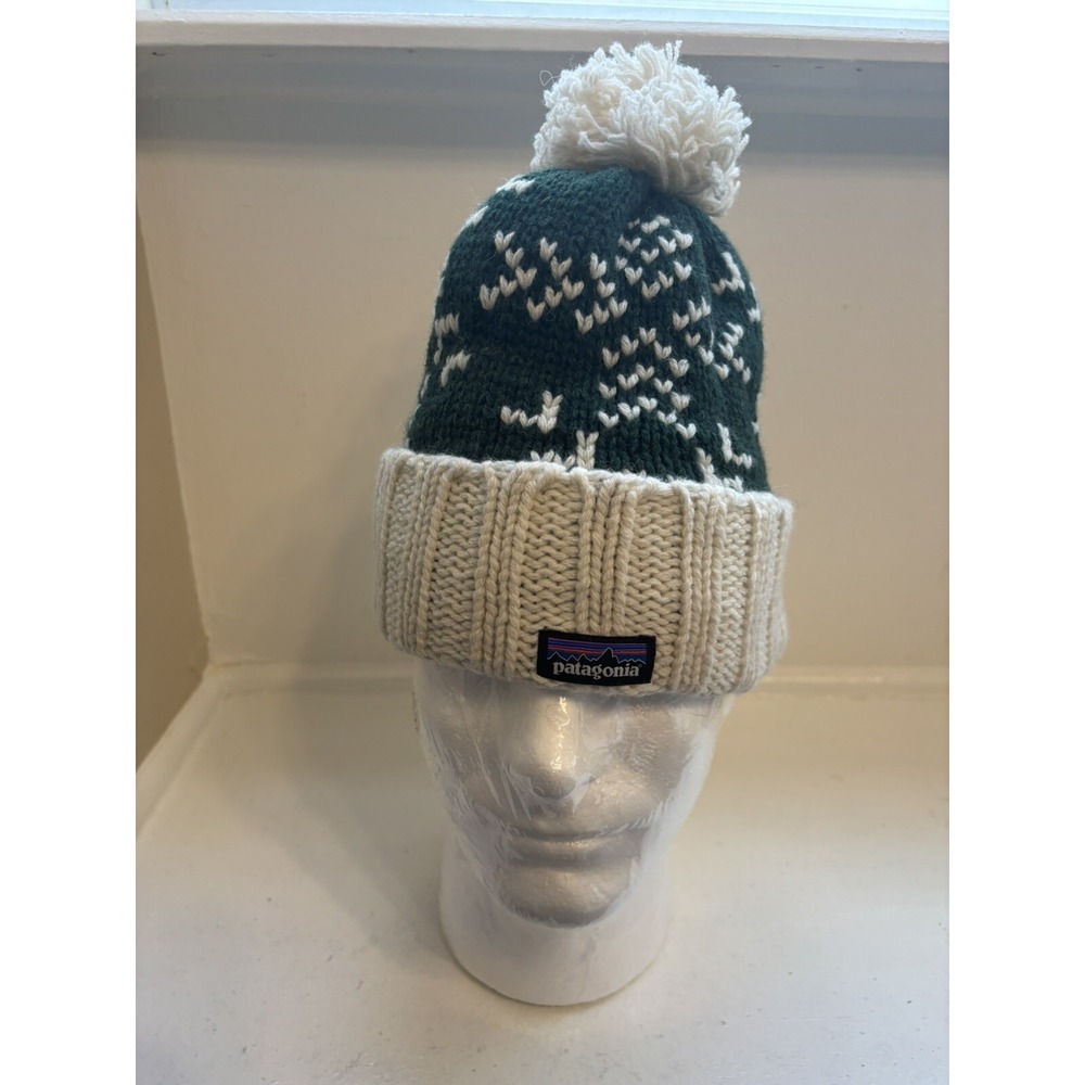 Patagonia Snowbelle  Pom Winter Beanie‎ - Unisex Adult brown OS.